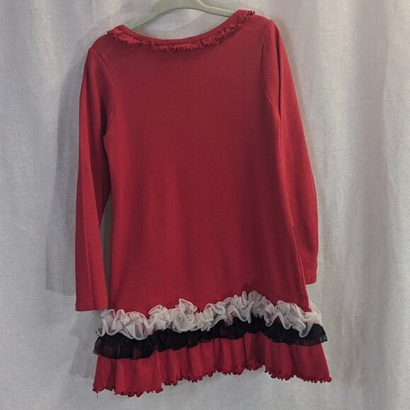 Kavio! Girl Christmas Dress Size 5/6 Red - Picture 7 of 11